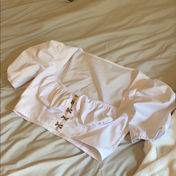 White peasant crop top - Picture 3 of 4